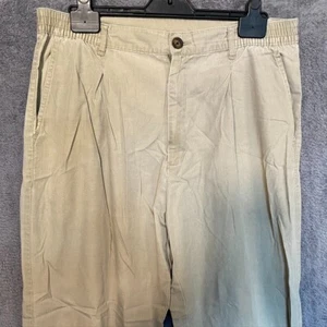 BHS Trousers men's 34W 29L beige Tapered casual pants 34x30 - Picture 1 of 10