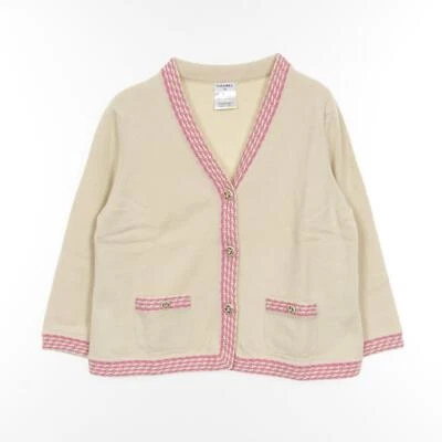 Cárdigan CHANEL Knitwear P40294K02905 cachemir beige rosa usado mujer talla 42 Foto 1 de 4