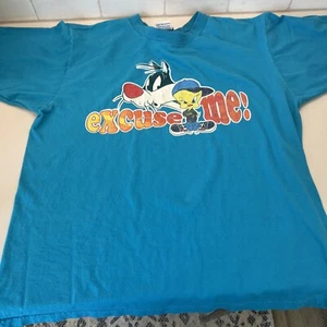 Camicia vintage Looney Tunes Silvestro e Tweety Y2K  - Foto 1 di 12
