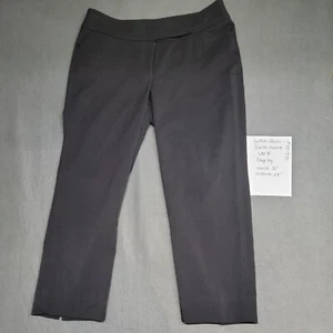 White House Black Market Crop Leg Trouser Black Size 4 Side Slit - Picture 1 of 12
