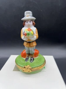 Limoges Artoria Thanksgiving "Mr. Pilgrim" Mann Schmuckschatulle - Bild 1 von 9