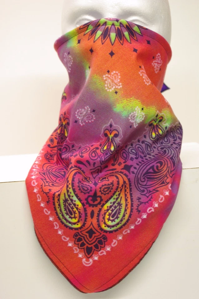Ligero respaldo Tie Dye Paisley forrado bandana motocicleta esquí máscara facial Foto 1 de 1