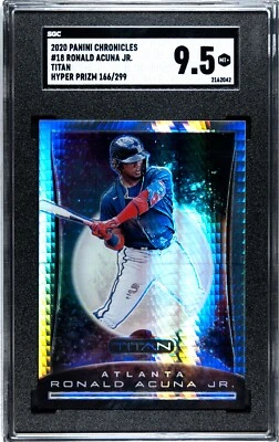 2020 Panini Chronicles #18 Ronald Acuna Jr. Titan HYPER PRIZM /299 SGC 9.5 - Image 1 of 2