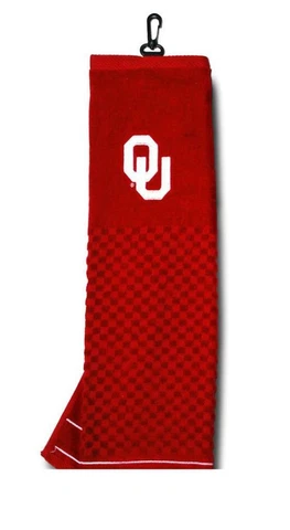 Oklahoma Sooners 16"x22" Embroidered Golf Towel [NEW] NCAA Golfing Cotton Cover