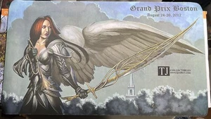 Magic The Gathering Grand Prix Boston August 2012 Playmat MTG PM01 Angel - Picture 1 of 2