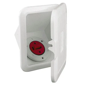 Recessed plastic deck filler 50mm fuel with flap for Boat / Caravan / Motorhome - Picture 1 of 2