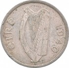 SILVER - WORLD Coin - 1940 Ireland 1/2 Coroin - World Silver Coin *704