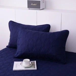 100% Polyester Solid Pillow Cases Hidden Zipper Pillow Cover Standard 2 Pack - Picture 1 of 16