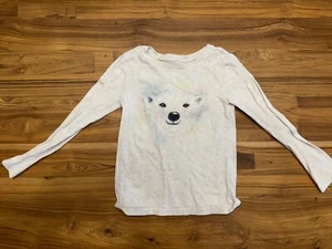 Girls "Gap Kids" Polar Bear themed long sleeve Tshirt in White - Size S - Picture 1 of 5