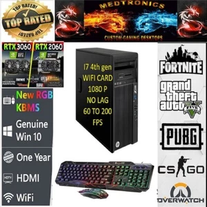i7 CUSTOM GAMING DESKTOP HP Z230 3.6GHZ 1TB SSD 16GB RTX 4060 OR RTX 4060 Ti 8GB - Picture 1 of 12