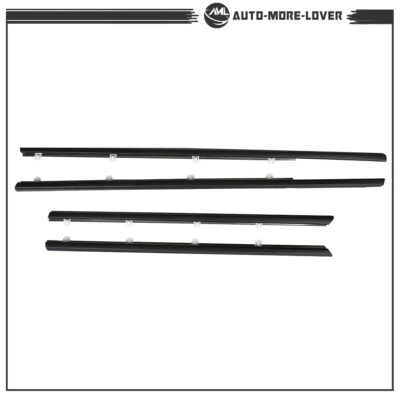 Cinturón de sellado para molduras de ventana de resistente al clima de auto 4 piezas para Honda Civic 2012-2015 Foto 1 de 4