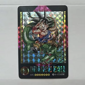 Dragon Ball Holo Foil Prism Card Kid Goku Riding Shenron Double Sided DBZ 2018 - Picture 1 of 6