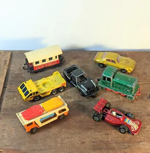 Vintage Lesney Matchbox Lot of 7 Regular Wheel Models 1970-80s - Picture 1 of 5