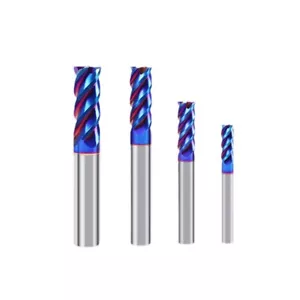 Fresa terminale in metallo duro solido 4 denti Ø1-4 mm HRC=65 HPC CNC fresa rivestimento DLC - Foto 1 di 2