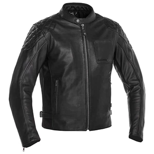 Richa Yorktown Leather Motorcycle Jacket - Black - Picture 1 of 14