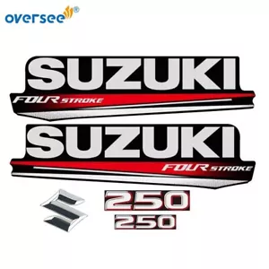Top Cowling Sticker For Suzuki 4 Stroke 250HP Graphics/Sticker Kit Decals - Foto 1 di 5