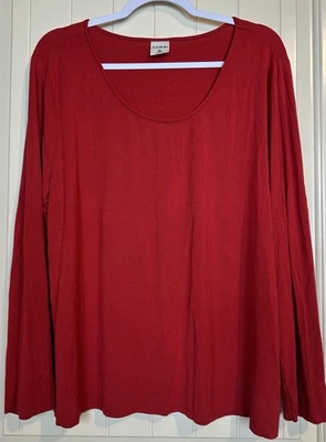 Soma Pajama Top Women’s red XL short Long Sleeve Cozy shirt GUC - Image 1 of 3