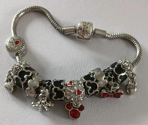 Disney Multi Charm Silver Mickey Mouse Bracelet - Picture 1 of 7