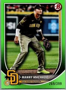 Bowman #26 Manny Machado 2025 verde neón #/399 - Imagen 1 de 2