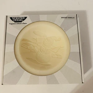 Nuevo en Caja Abierta Cera Sin Llama Fragancia Recipiente Perfumado Especiado Vainilla Muñeco de Nieve - Imagen 1 de 4