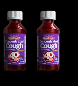 Robocough 2er Pack Traubengeschmack Konzentrierter Hustenstiller - Bild 1 von 11