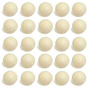 Paquete de 50 bolas de madera redondas naturales de 1 pulgada artesanías hágalo usted mismo proyectos bolsa - Imagen 1 de 7