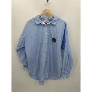 Loft gestreiftes Popeline Wappen Everyday Oversized Shirt Damen XL Preppy Academia  - Bild 1 von 9