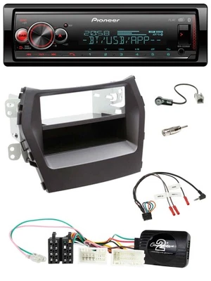Pioneer Bluetooth USB Lenkrad DAB Autoradio für Hyundai Santa Fe ab 2012 schwarz - Bild 1 von 4