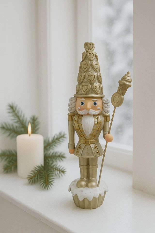 Clayre&Eef Nussknacker, Gold, Weihnachtsdekoration, Cupcake - Bild 1 von 1