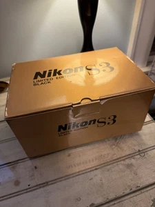 Nikon S3 Limited Edition Black BOX ONLY ORIGINAL PACKAGING AND LEATHER CASE NEW - Picture 1 of 10