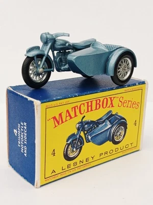 Motocicleta y sidecar Matchbox Series Lesney Nº4c Triumph. Caja Original VNMIB  Foto 1 de 4