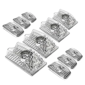 10pc Clear Top Roof Cab Marker Lights Cover Lens For 2003-2009 Hummer H2 SUV SUT - Bild 1 von 5