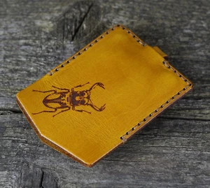 Bug - Llavero de cuero, estuche con llavero de plata, llavero bug. - Imagen 1 de 9