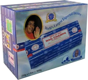 Sai Baba Nag Champa Incense 250g x 4 packs, Total 1000g - Picture 1 of 1