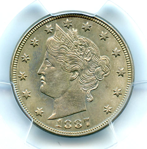 1887 Liberty Nickel, PCGS UNC Detail Cover
