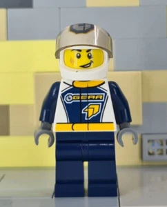 LEGO Town minifig - Dragster Race Car Driver minifigure (cty0749) - Picture 1 of 2
