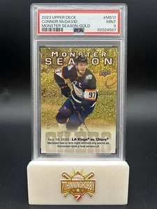 2023-24 Upper Deck Monster Season Gold Connor McDavid #MS-17 /153 #MS17 PSA 9 - Picture 1 of 2