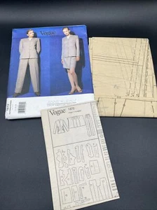 Vintage Vogue Designer Sewing Pattern Anne Klein Dress Suit 1872 14-16-18 Uncut - Picture 1 of 3