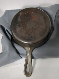 Wagner Ware Cast Iron Skillet Sidney 0 #3F Double Spout Sits Flat Cooking - Picture 1 of 5