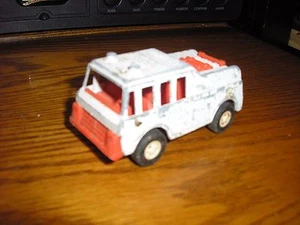 RARE Vintage 1/43 ? 3 5/8" Tootsie Toy Fire Engine Rescue Equipment Truck White - Picture 1 of 3