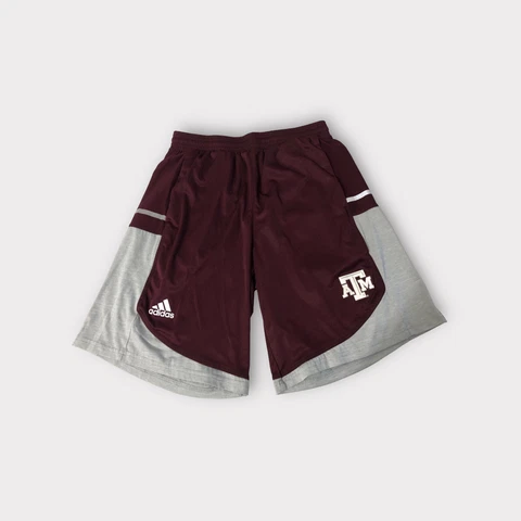 Maroon adidas Climalite Texas A&M Aggies Athletic Shorts Men's Size M Medium Cover