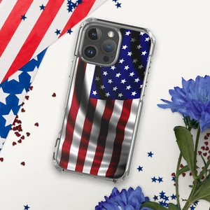 American Flag MagSafe® Clear Case für iPhone® Handy Schutz  - Bild 1 von 13