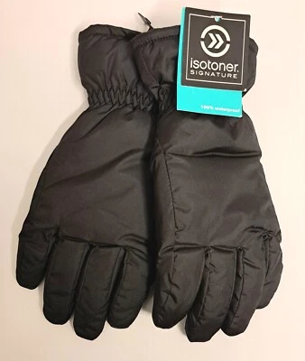 Isotoner Signature 100% 防水男式冬季手套尺寸 M/L — 第 1/3 张图片