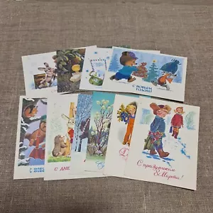 10 postales de saludo originales sin usar del artista Vladimir Zarubin - Imagen 1 de 12