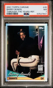 Barry Bonds 1994 Chrome Retrofractor Refractor 2001 Topps PSA 7 None Higher! - Picture 1 of 3