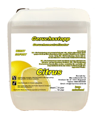5L Entferner gegen Tiergeruch Citrus Dauerhaft Katzen Hunde Urin Geruchs Killer  - Bild 1 von 2