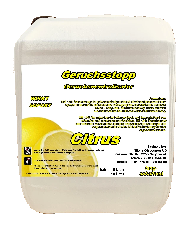 5L Entferner gegen Tiergeruch Citrus Dauerhaft Katzen Hunde Urin Geruchs Killer  - Bild 1 von 2