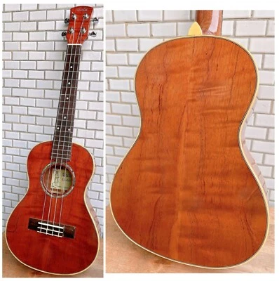 Alulu Solid Curly Mahogany Tenor Ukulele,Natural wood Grain, HU1174 - Image 1 of 4