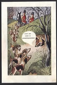 1947 Vintage SCHWEPPES Werbung - Comic Fuchs Jagdszene. Kostenloses UK P&P - Bild 1 von 1