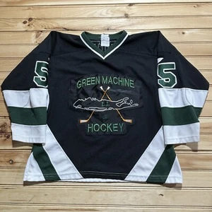 Máquina de hockey verde vintage años 90 cosida canadiense juvenil talla grande - Imagen 1 de 12